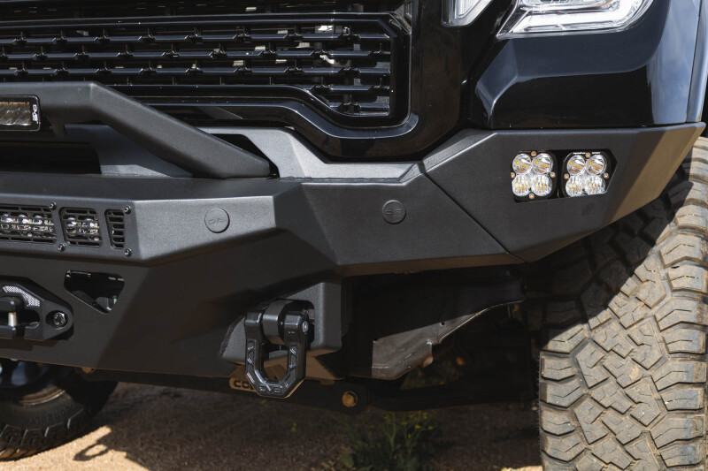 GMC Sierra 2500 Front Bumper - DV8 Offroad - Spec Series - Micro-texture black powder coat with satin black accents - `20-`23